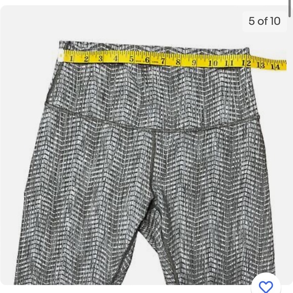 Lululemon Wunder Under Crop High Rise Leggings Womens Grey Full-On Luon 21" Sz 4 - Picture 12 of 12